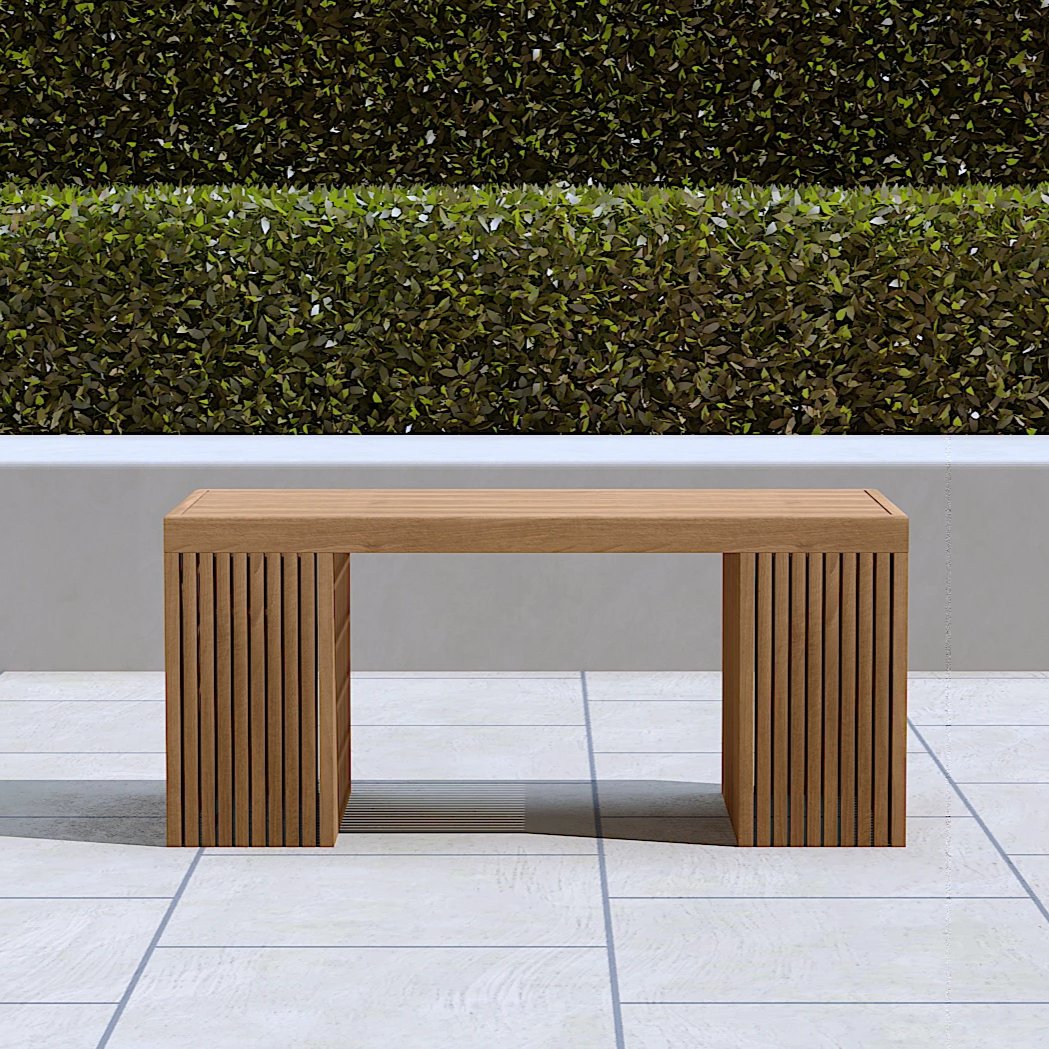 Mayfair Teak 100cm Backless Garden Bench