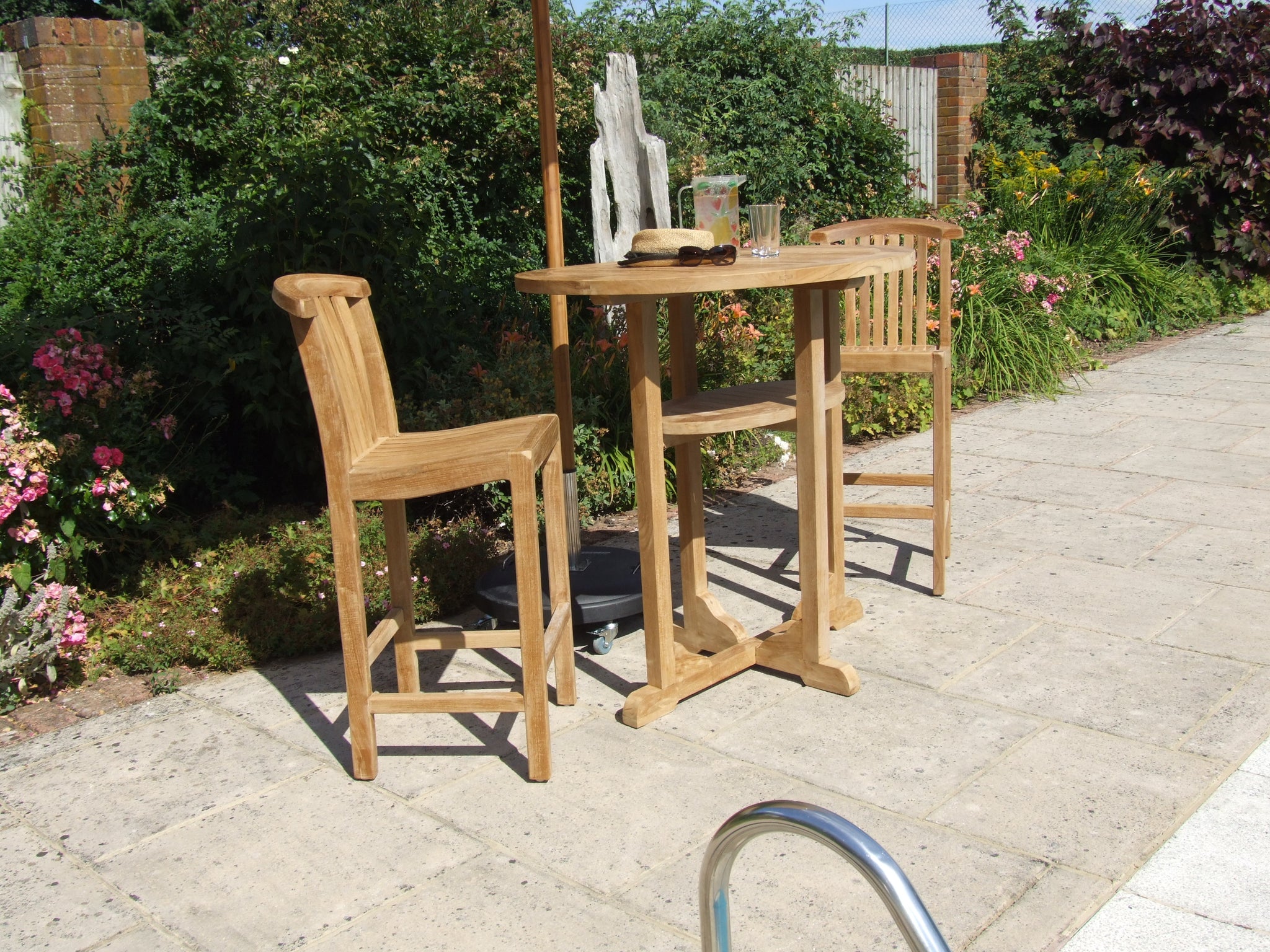 Gloucester Teak Bar Table with Winchester Bar Chairs