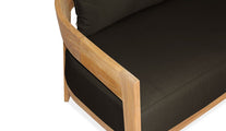The Windsor Teak Outdoor Lounge Sofa Showing Arm Detail