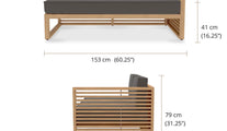 The Buckingham Left Hand Open End 2 Seater Sofa - Dimensions