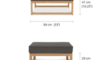 Buckingham Modular Footstool - Dimensions