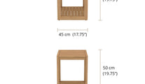 The Buckingham Teak Square Side Table - Dimensions