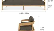 The Windsor Teak 3 Seater Sofa Dimensions