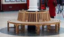 Circular Teak Tree Bench Indoors