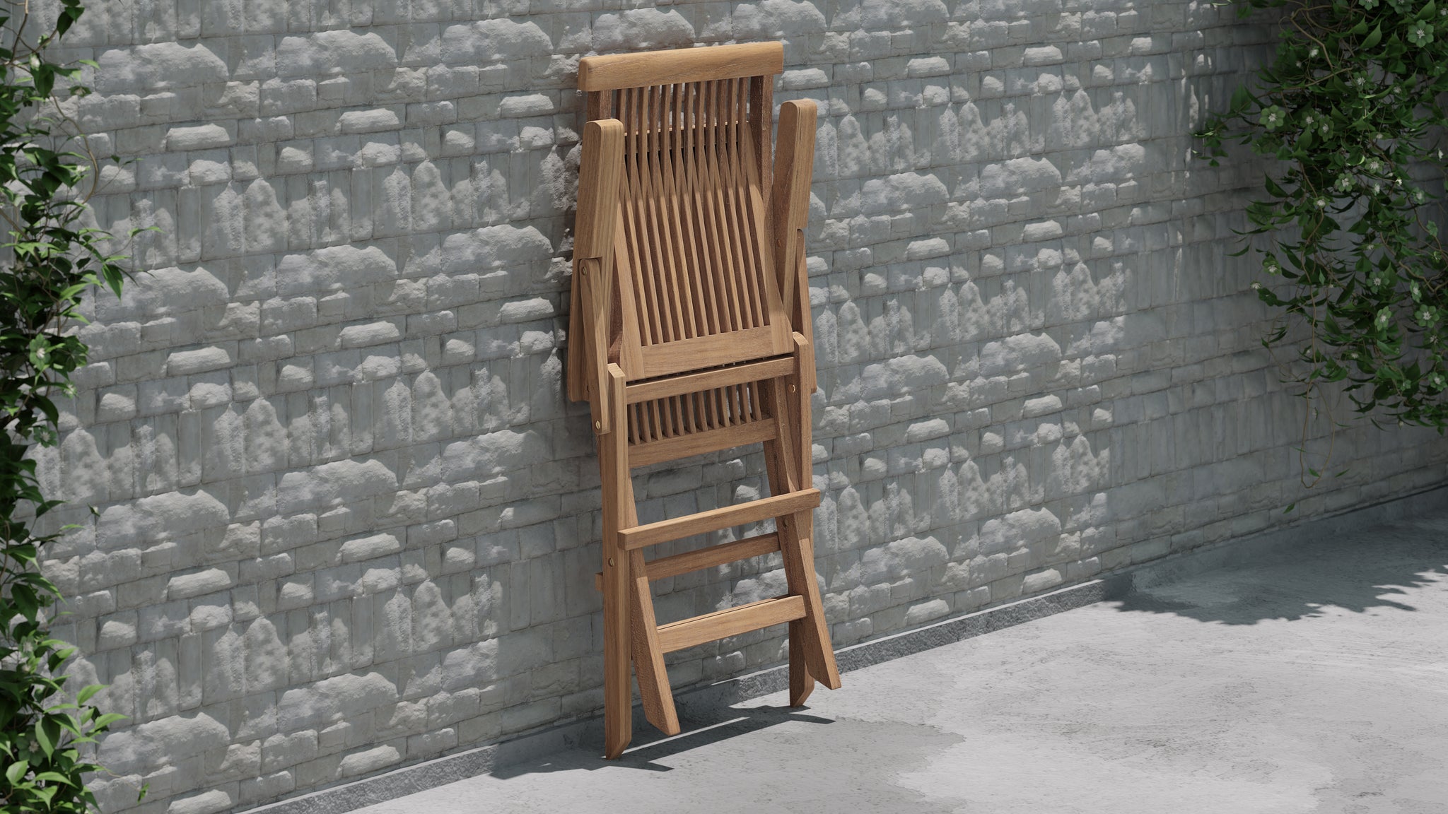 Lincoln Teak Folding Carver Chair Folded