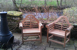 Lutyens Teak Garden Lounge Chairs