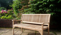 Guildford Teak Garden Bench On Patio