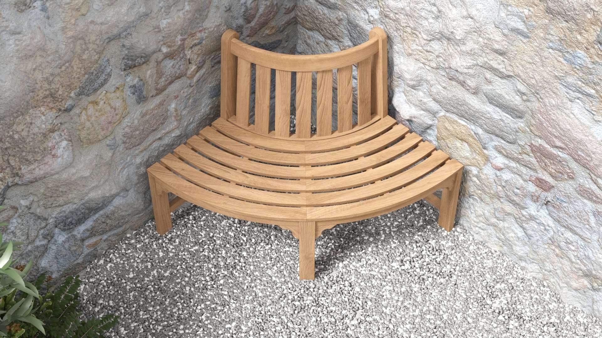 Quarter Circle Corner Bench