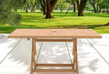 Rectangular Folding Teak Garden Table
