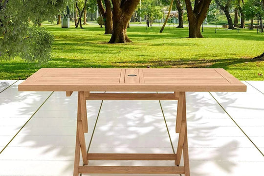 Rectangular Folding Teak Garden Table