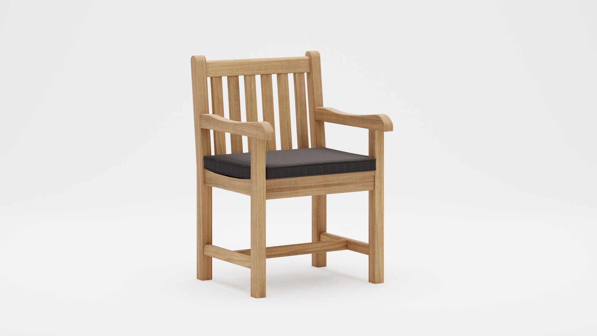 Salisbury Teak Carver Chair with Graphite Cushion