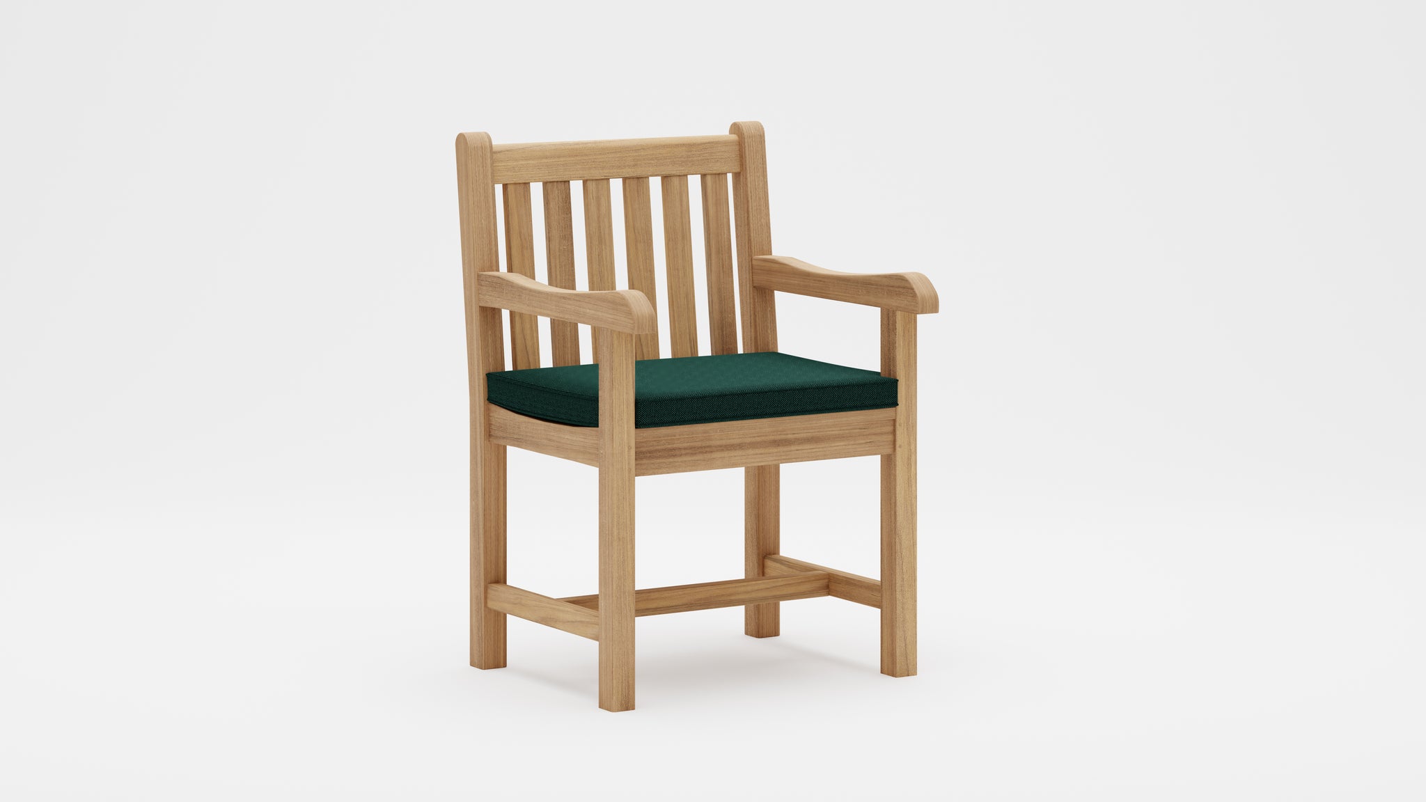 Salisbury Carver Chair with Green Cushion
