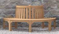 Semi-Circular Teak Bench