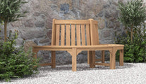 Semi-Circular Teak Bench