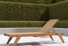 Teak Stackable Pool Lounger with Optional Pull Out Tray