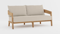 The Windsor Outdoor Teak Lounge 2 Seater Sofa  with Ecru Cushions