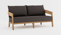 The Windsor Outdoor Teak Lounge 2 Seater Sofa  with Graphite Cushions