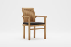 Wells Stacking Carver Chair with Graphite  Cushion