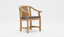 Winchester Teak Garden Carver Chair with Light Grey Cushion