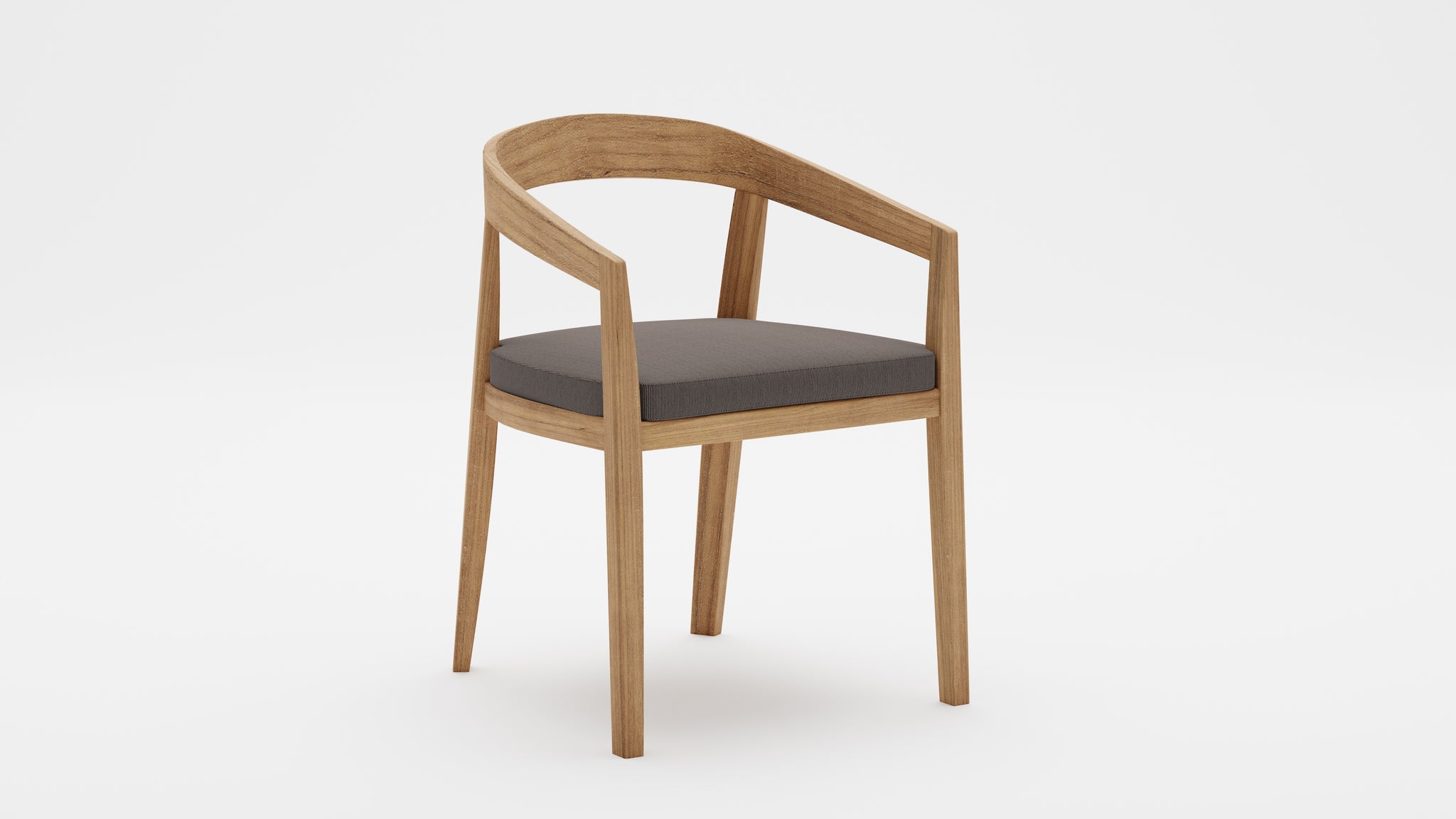 Windsor Teak Garden Carver Chair with Light Grey Cushion