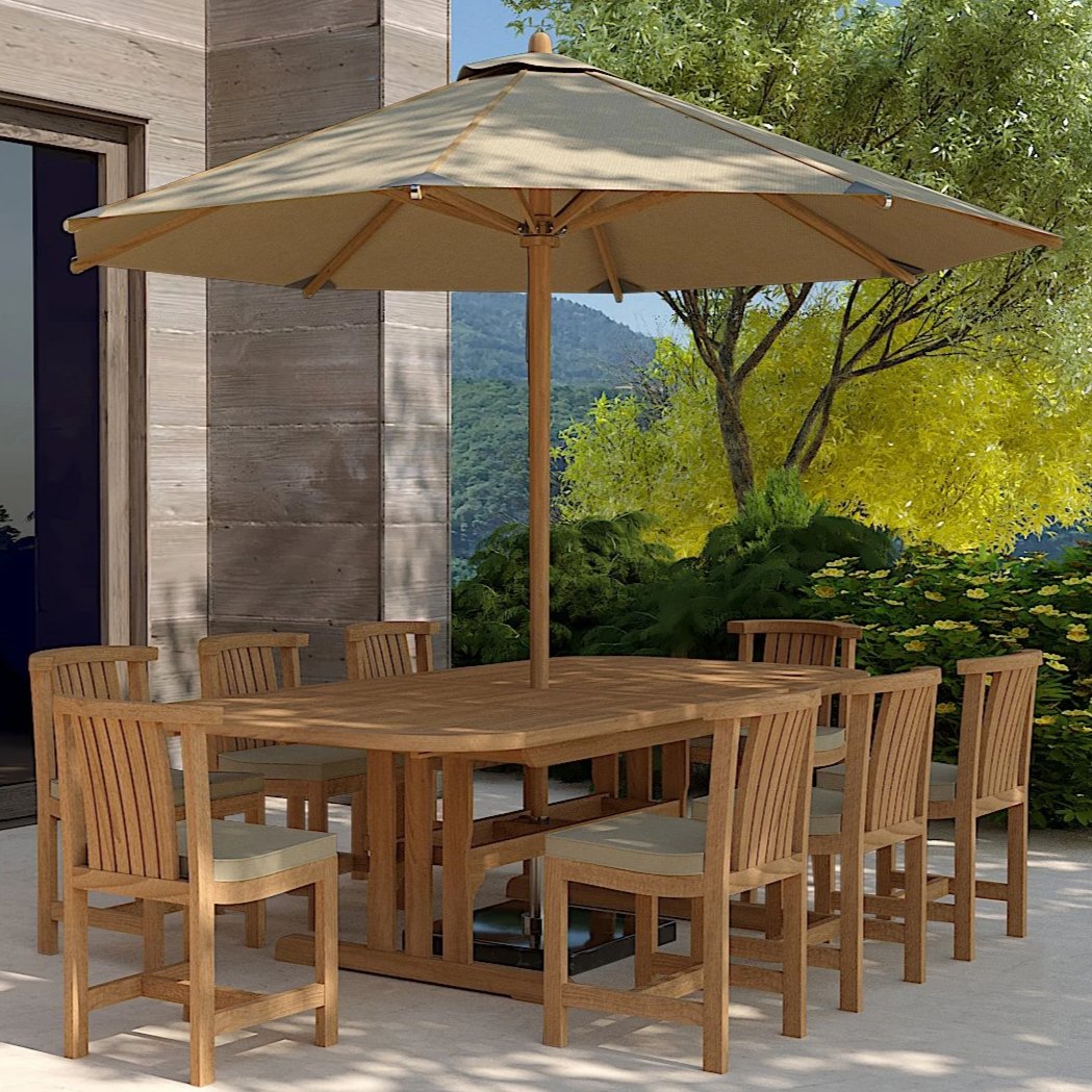 Deluxe Extending Table & 8 Winchester Chair Set