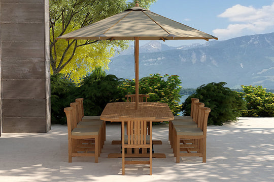 Deluxe Extending Table & 8 Winchester Chair Set