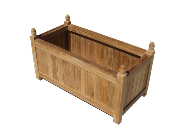 Rectangular Teak Planter 45 x 90cm Studio