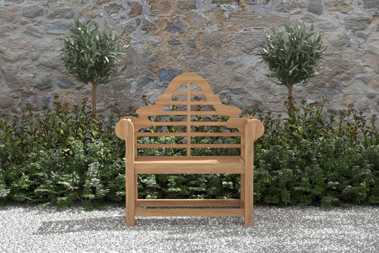 Lutyens Teak Lounge Garden Chair Front View