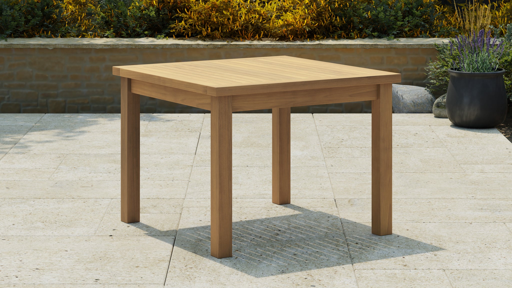 Square Garden Teak Table - available in sizes from 2 to 8 Seater