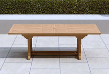 Teak Rectangular Extending Garden Dining Table 180 -240cm Fully Extended