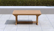 Teak Rectangular Extending Garden Dining Table 180 -240cm Closed