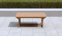 Teak Rectangular Extending Garden Dining Table 200-300cm Closed