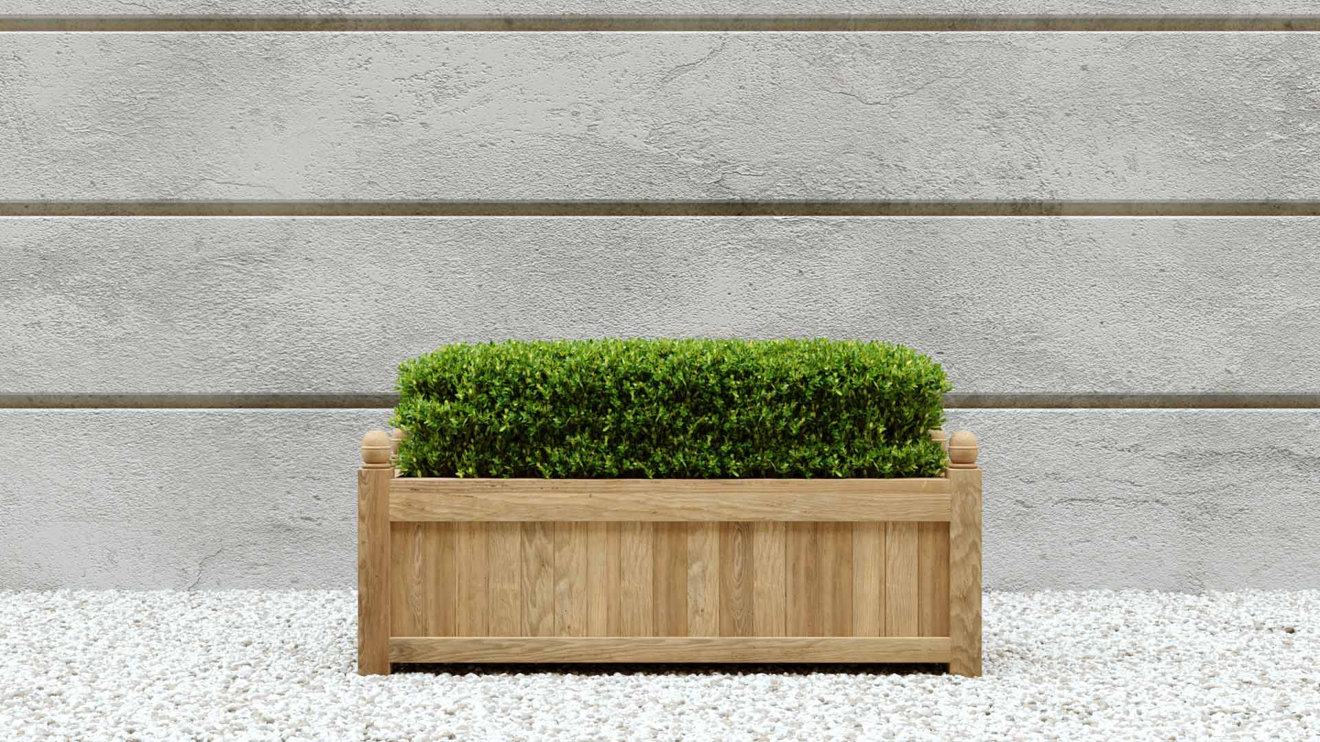 Rectangular Teak Planter 45 x 135cm