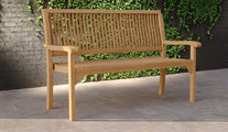 Guildford Teak Garden Bench 2 Seater 130cm Angled View