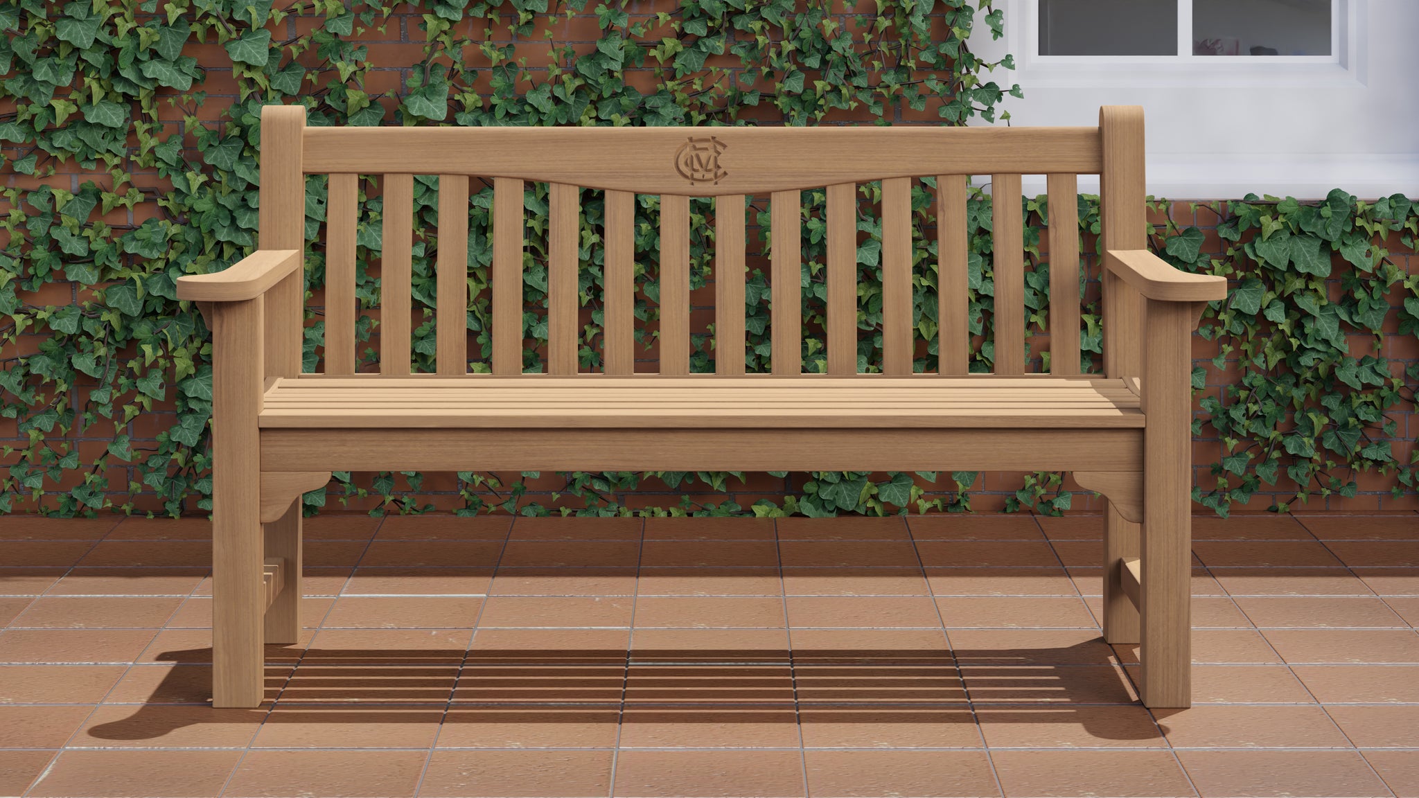 MCC Members Bench 150cm Front View