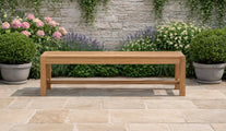 150cm Backless Bench on Patio Front View