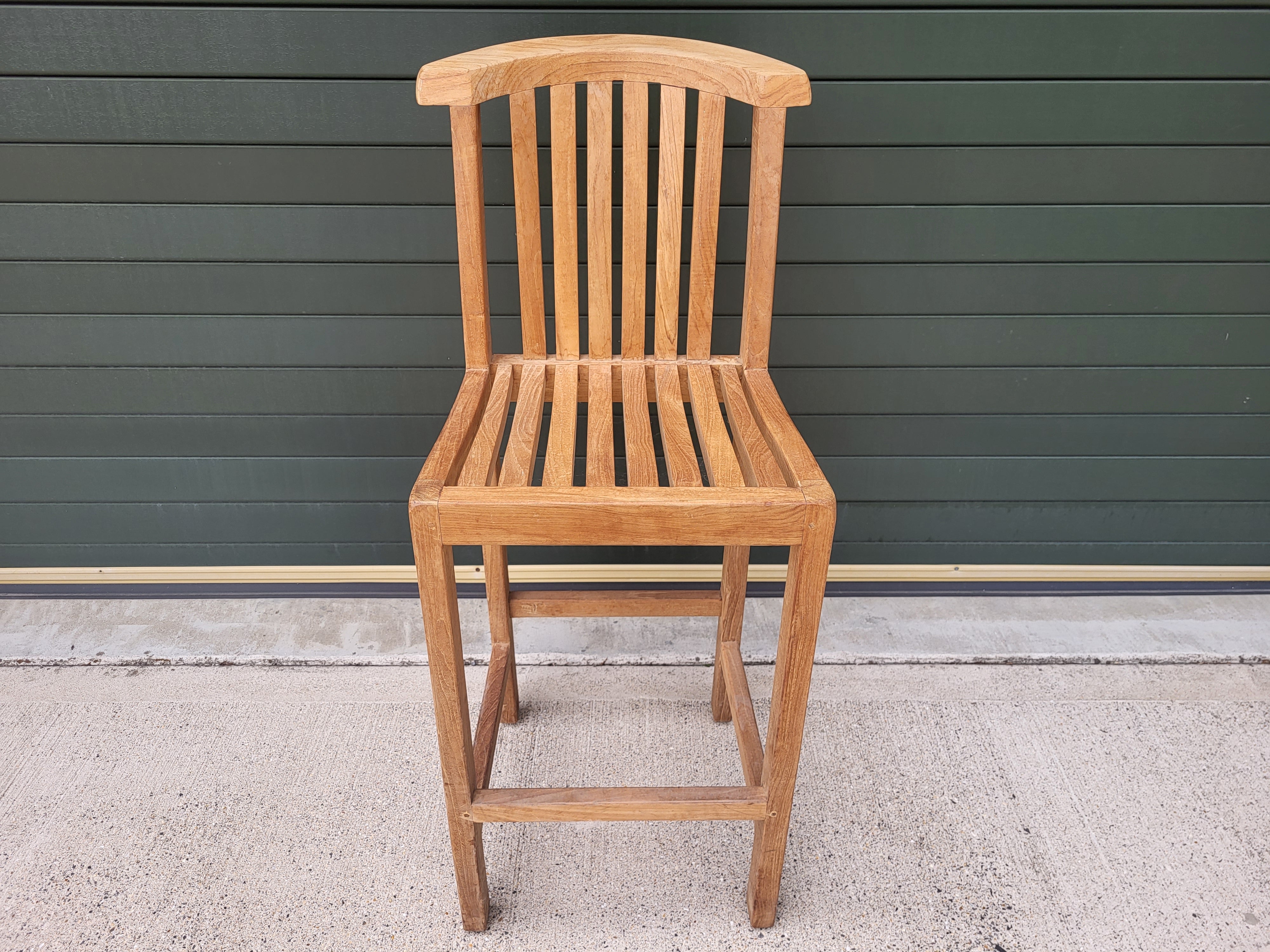 SALE - Winchester Teak Bar Chair - Without Arms - Discontinued style (23031)