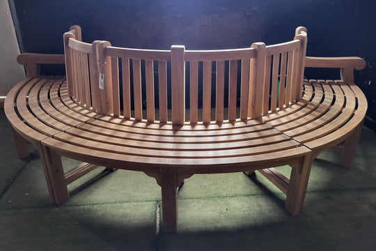 SALE - Semi-Circular Tree Bench with arms 193cm (23019)