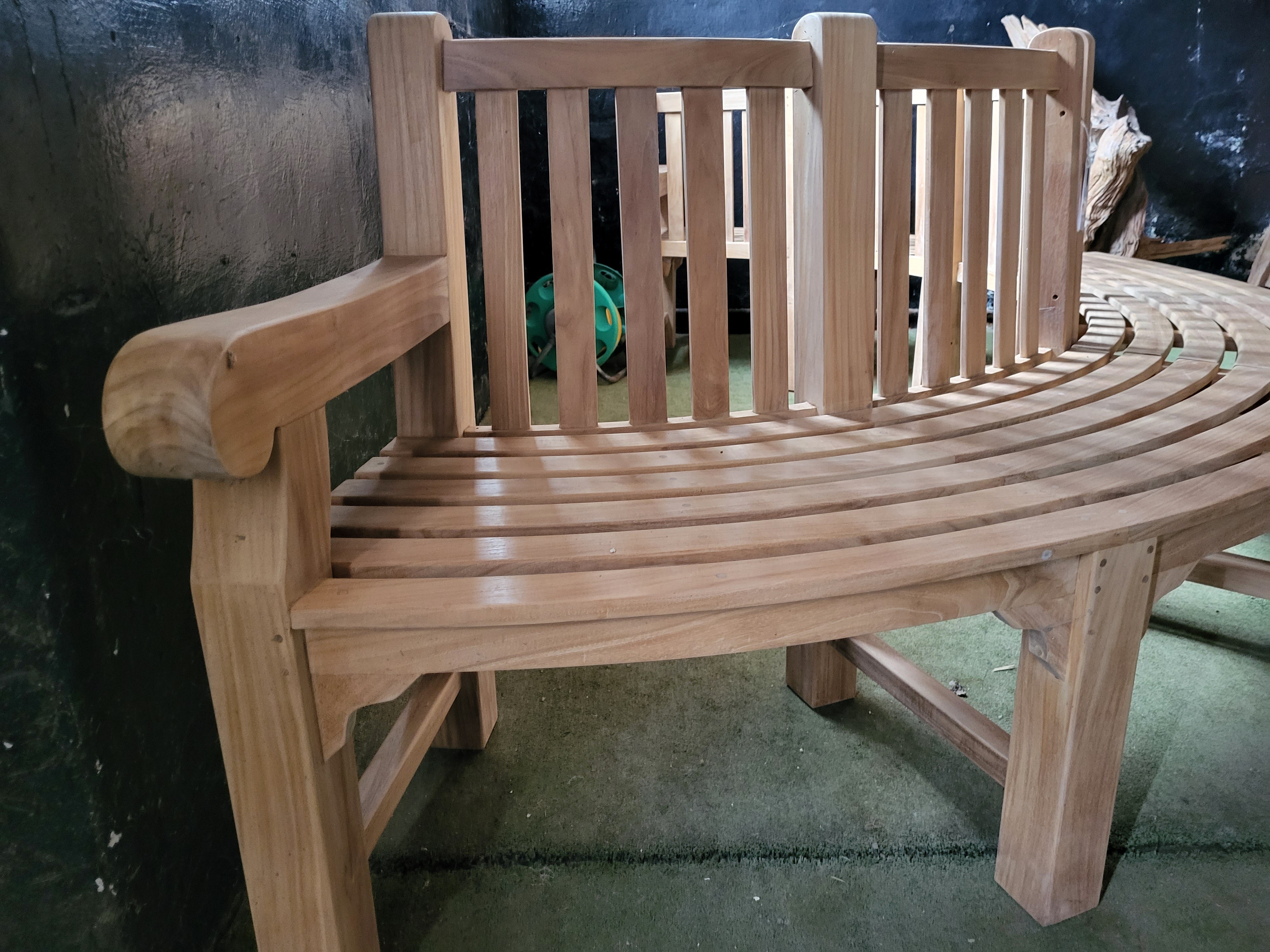 SALE - Semi-Circular Tree Bench with arms 195cm (23019)