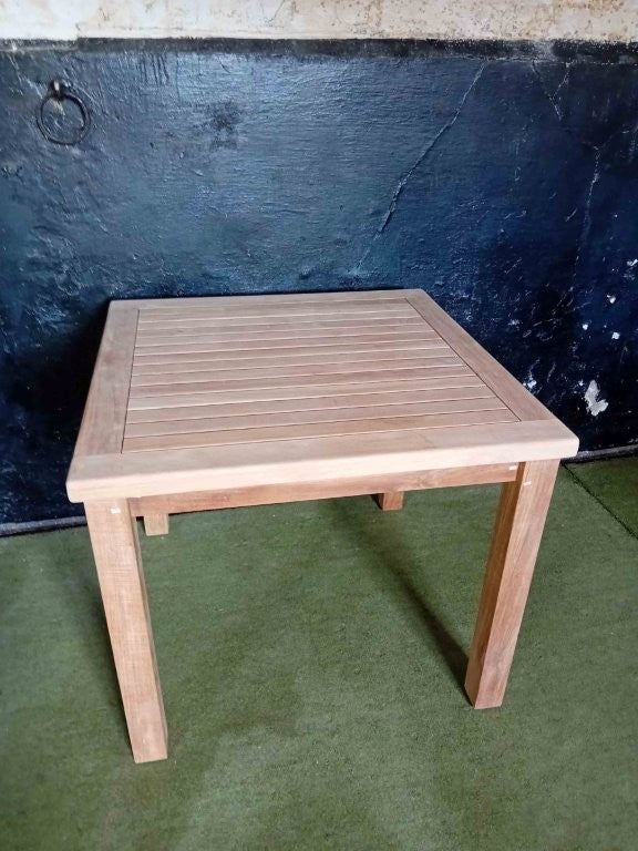 SALE - Fixed Square Garden Teak Table 90cm (2-4 Seater) 23049