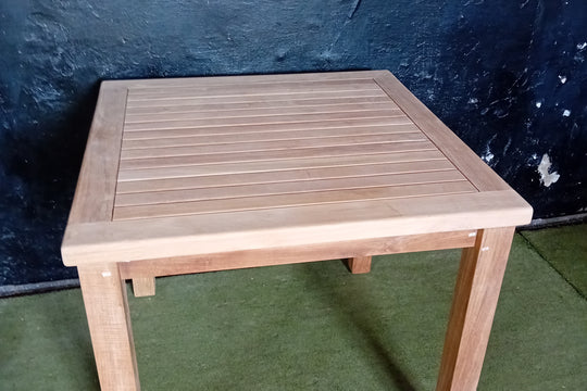 SALE - Fixed Square Garden Teak Table 90cm (2-4 Seater) 23049