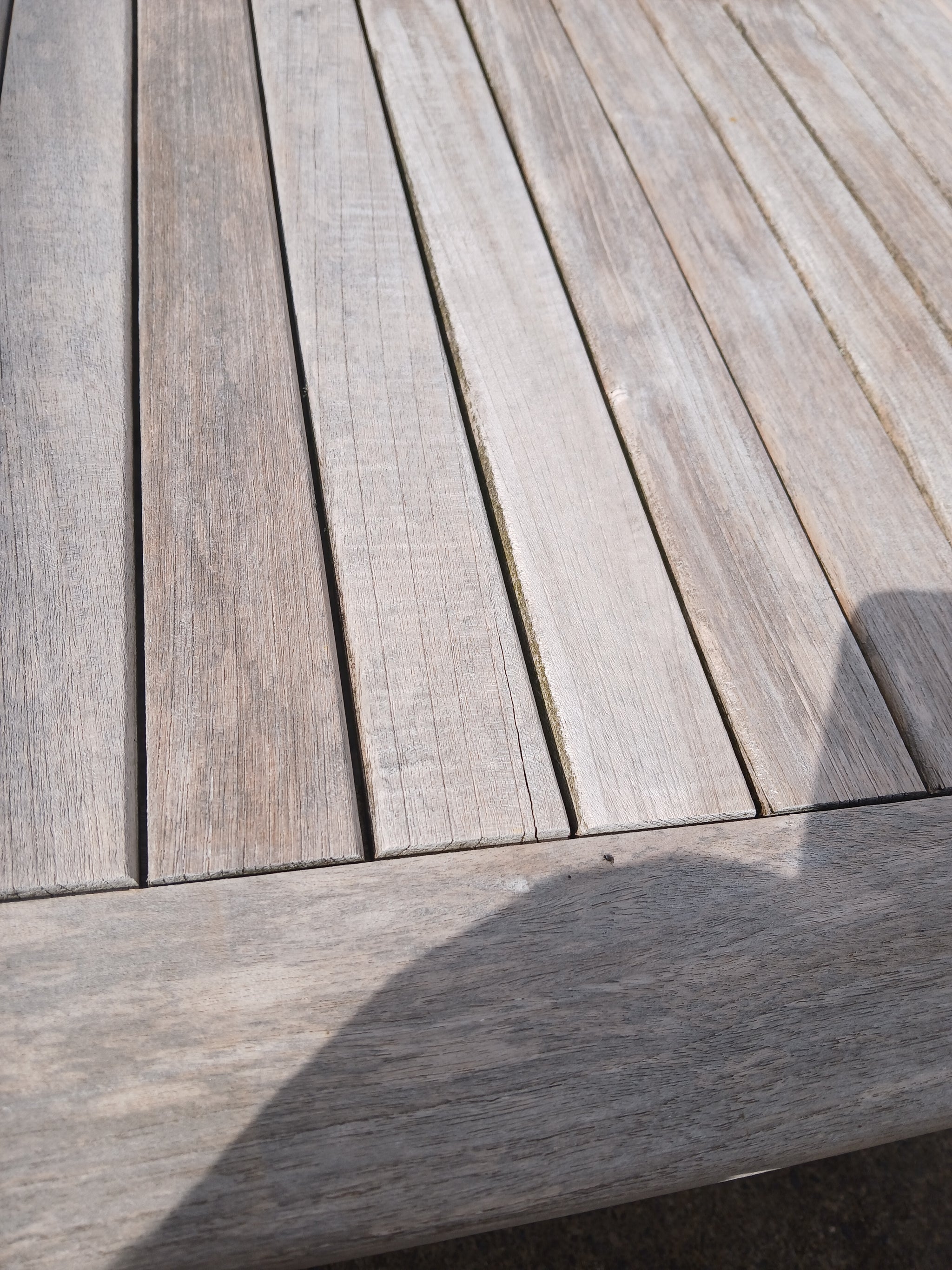 SALE - Garden Teak Rectangular Table 120 x 240cm with parasol hole (23075)