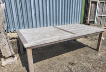 SALE - Garden Teak Rectangular Table 120 x 240cm with parasol hole (23075)