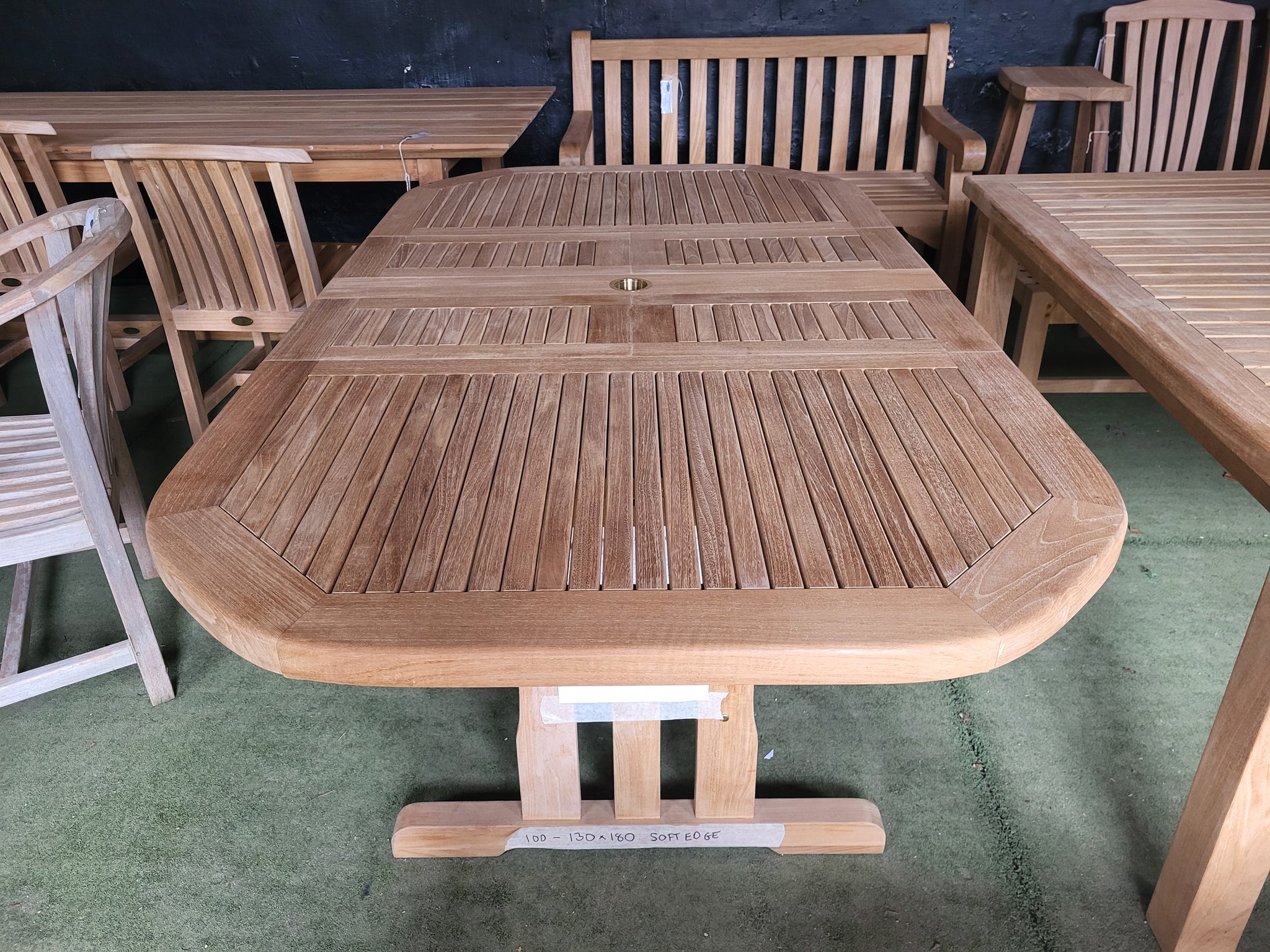 Garden Deluxe Extending Teak Table 120 x 130 - 180cm (26014)