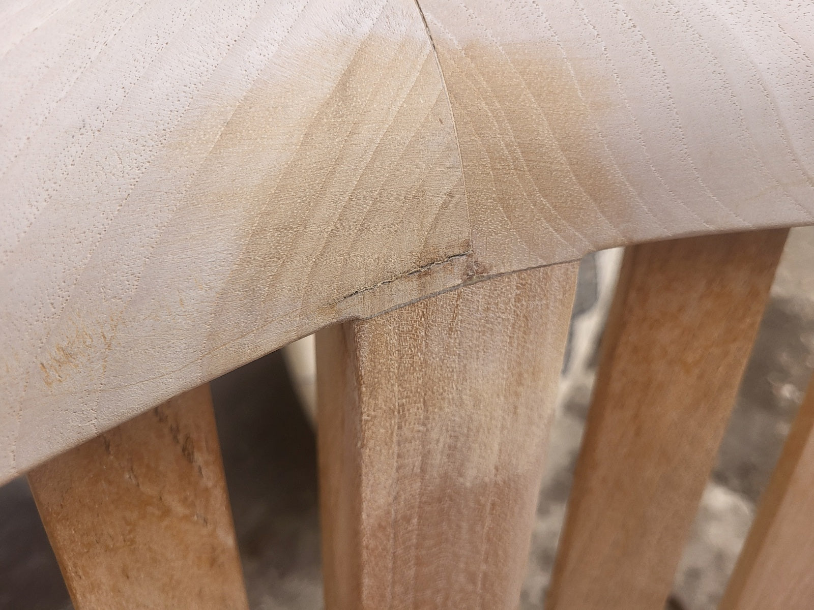 Close up of grade a teak