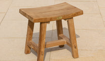 Rectangular teak stool