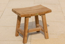 Rectangular teak stool