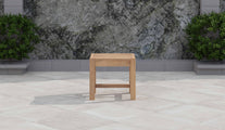 Teak 50cm Backless Bench Stool Front View