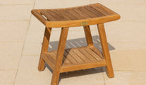 Chic Teak Bathroom Stool No Shelf