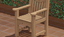 Teak MCC Members Chair Overhead Perspective